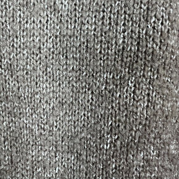 Romeo + Juliet Couture Cardigan Sweater Womens Medium Brown Faux Fur Dolman Knit - Picture 8 of 14